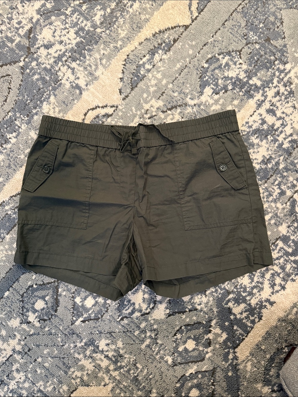 LOFT Olive Green Elastic Waist Shorts